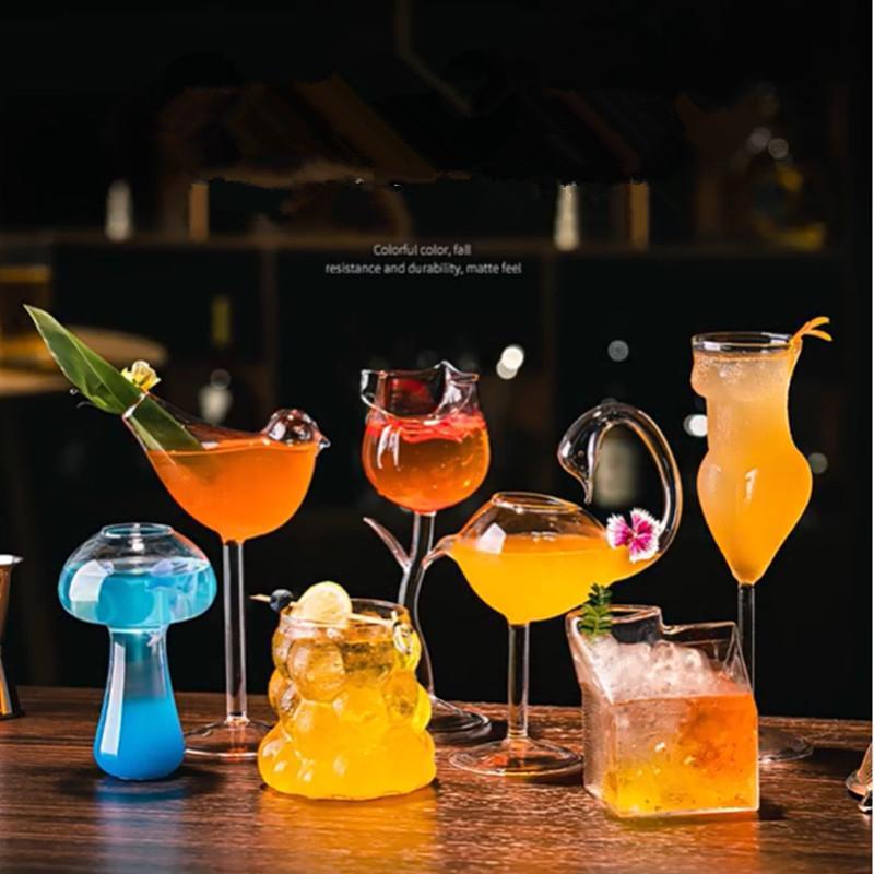 Creative Cocktail Cups Various Shapes of Glass Cup Goblet Glasses Wine Glasses Whiskey Juice Drinks Glass Coffee Mug Creative Cocktail Cups Various Shapes of Glass Cup Goblet Glasses Wine Glasses Whiskey Juice Drinks Glass Coffee Mug