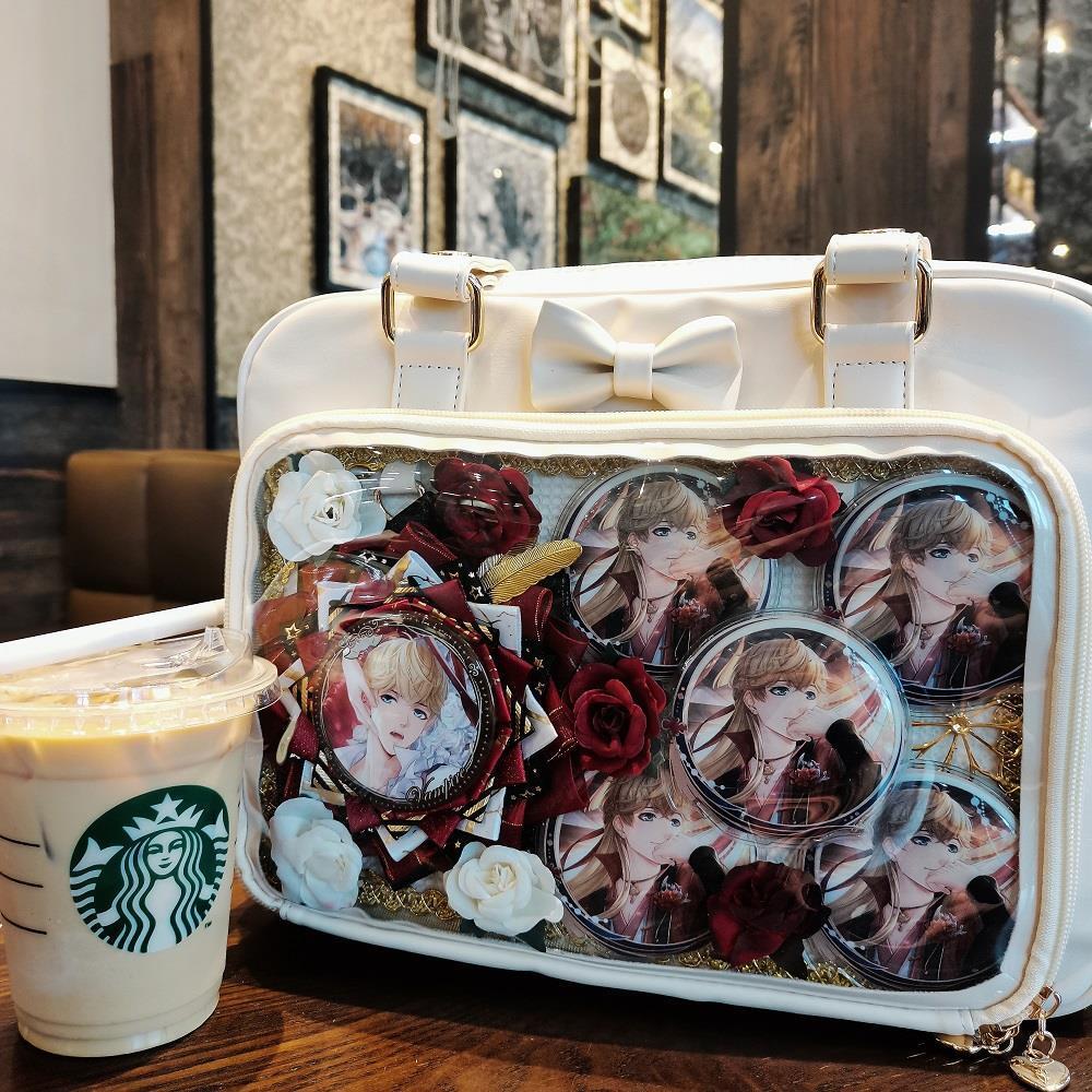 Y2K Cute Bow Ita Bag Girl Transparent Messenger Bag Women Fashion Shoulder Crossbody Bag Ladys DIY Badge Tote Bag Lolita Handbag Y2K Cute Bow Ita Bag Girl Transparent Messenger Bag Women Fashion Shoulder Crossbody Bag Ladys DIY Badge Tote Bag Lolita Handbag