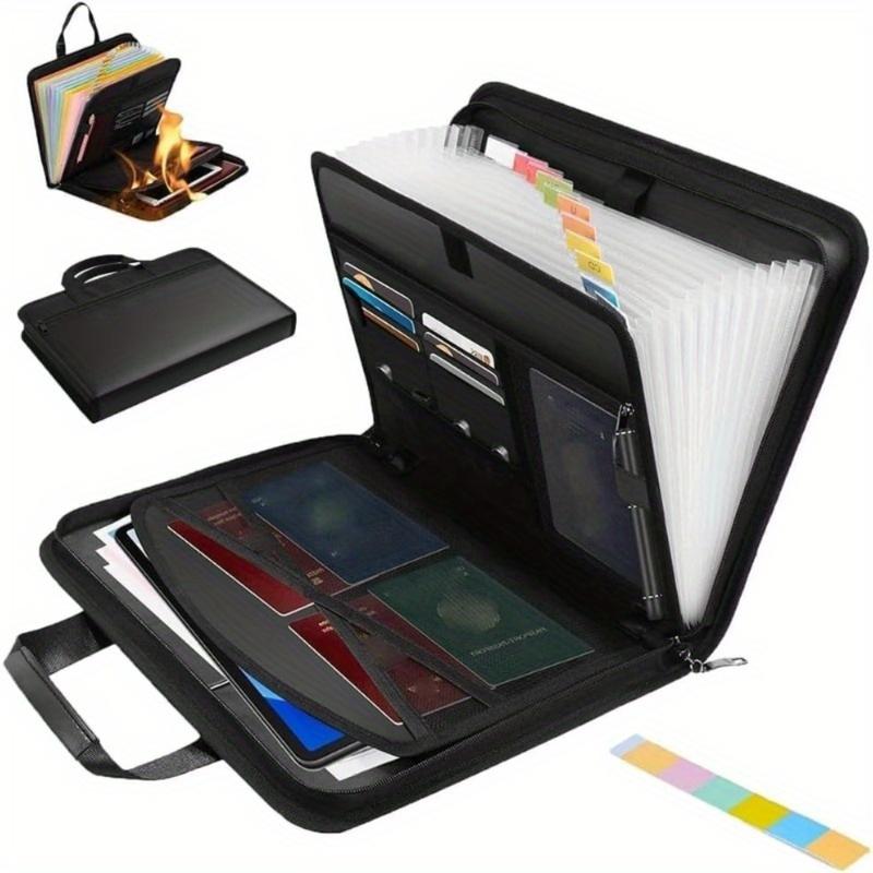 File Folder General File Folder, Large-Capacity A4 Fireproof File Folder with Handle ...