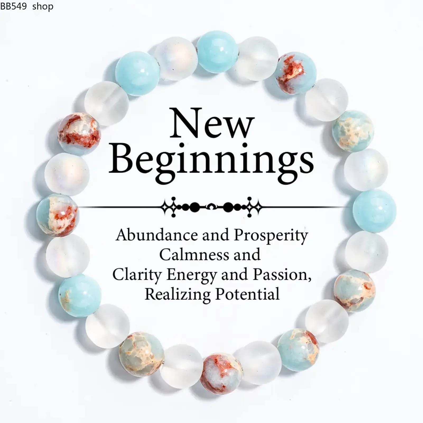 Genuine Aura Quartz And Natural Sea Sediment Bead Stackable Bracelet, Unisex, Couple, Men And Women Accessory - Perfect Valentine'S Day Jewelry Gift For Loved Ones, Friends And Family