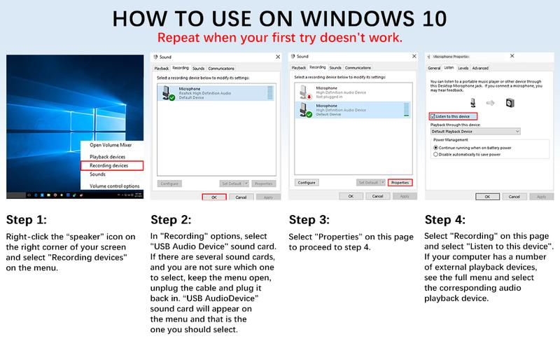USB Guitar Cable 6.6FT,1/4 Inch TS Instrument Cord,USB A to 6.35mm Male Jack Stereo Audio Interconnect Wire Line for Electric Guitar,Bass,Keyboard,Mixer,Amplifier,Amp,Speaker,Equalizer, Feet