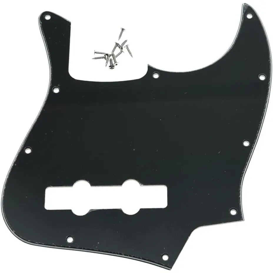 4 String J Bass Style Pickguard Bass Pick Guard Scratch Plate for /Mexico Jazz J Bass Black 3 Ply
