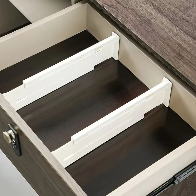6-Piece Drawer Divider Set, Adjustable Closet Organizer, Stretchable Shelf Dividers, Ideal for Bedroom, Bathroom, Kitchen, Wardrobe
