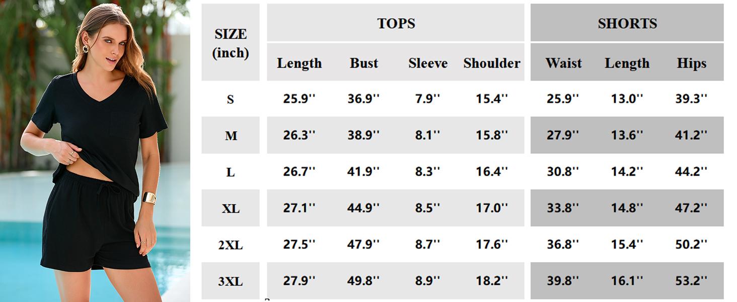 Pajama woman Women's Short-Sleeve Pajama Set, with Pockets, Casual V-Neck Two-Piece Set, Sizes S-3XL, Easter Gift, Birthday Gift Pajama woman Women's Short-Sleeve Pajama Set, with Pockets, Casual V-Neck Two-Piece Set, Sizes S-3XL, Easter Gift, Birthday Gift