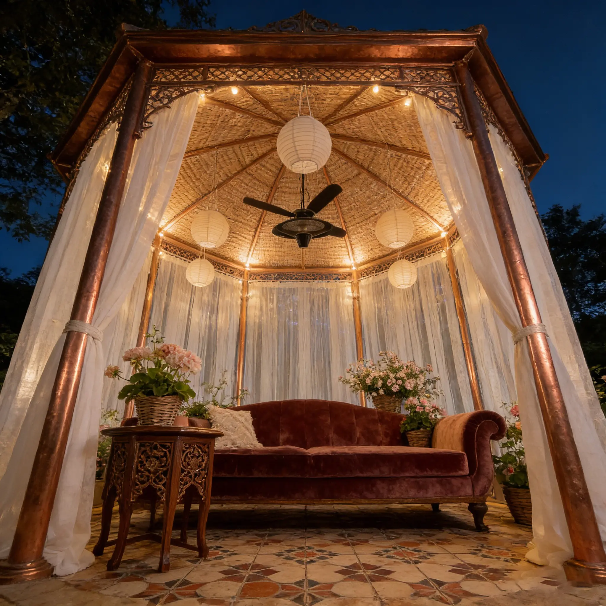 Outdoor Mesh Curtain Modern Cream Style, Breathable and Lightweight Design, Ideal for Courtyard Pavilion Balcony Relaxation Area, Outside Curtains, Curtains and Nettings