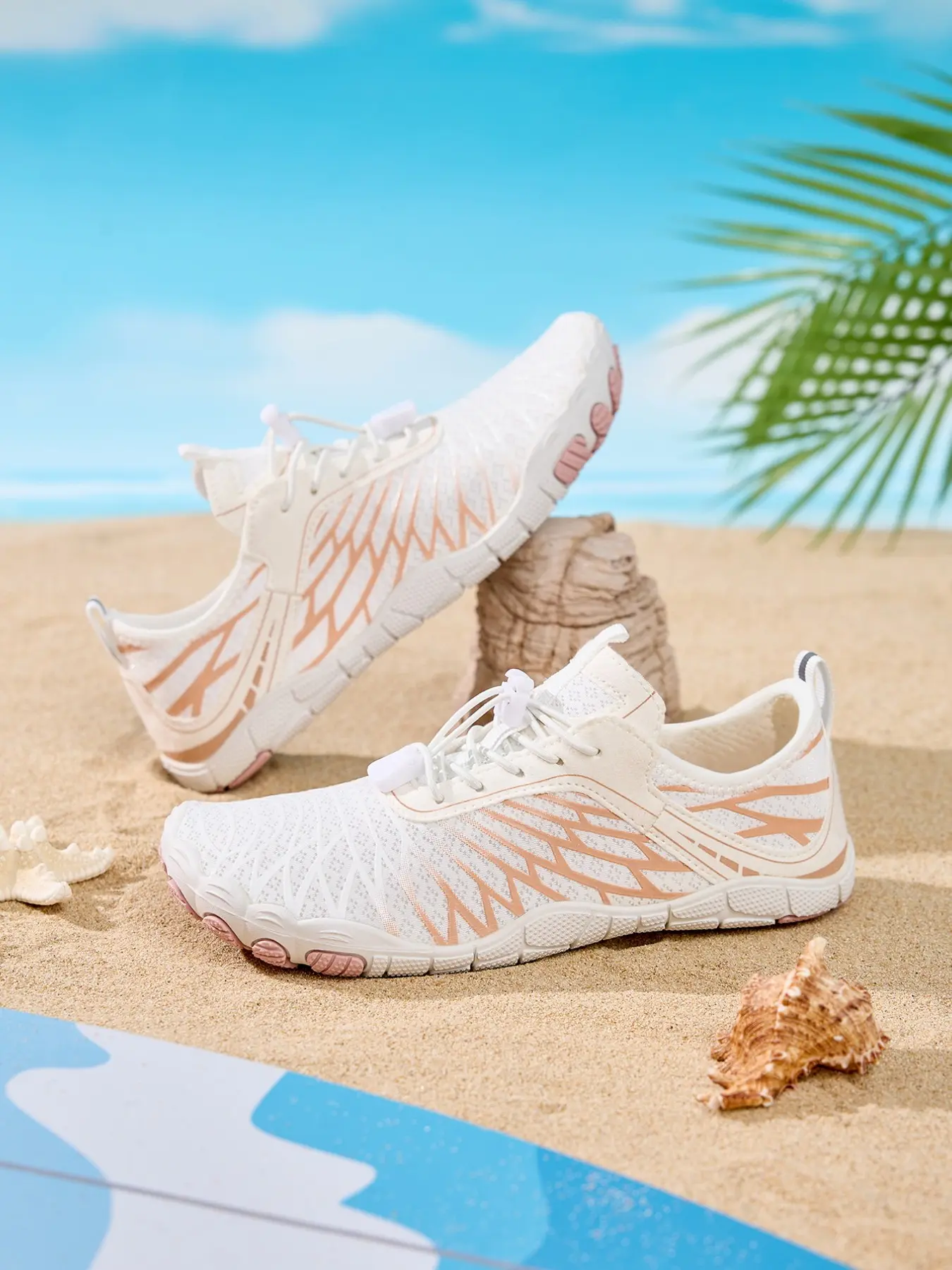 Women's Lightweight Non-Slip Sporty Water Shoes, All-Season Soft Sole Beach Shoes, Ideal for Fitness, Yoga, Hiking, Kayaking, Swimming