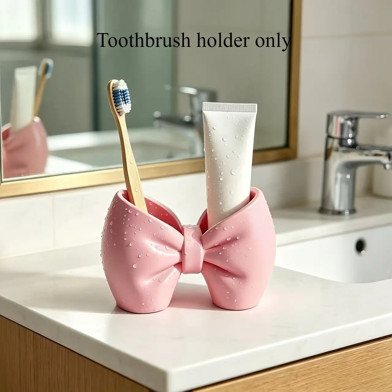 Single Freestanding Plastic Storage Holder For Toothbrushes Pens Bathroom Bedroom Toothbrush Holder Organizers