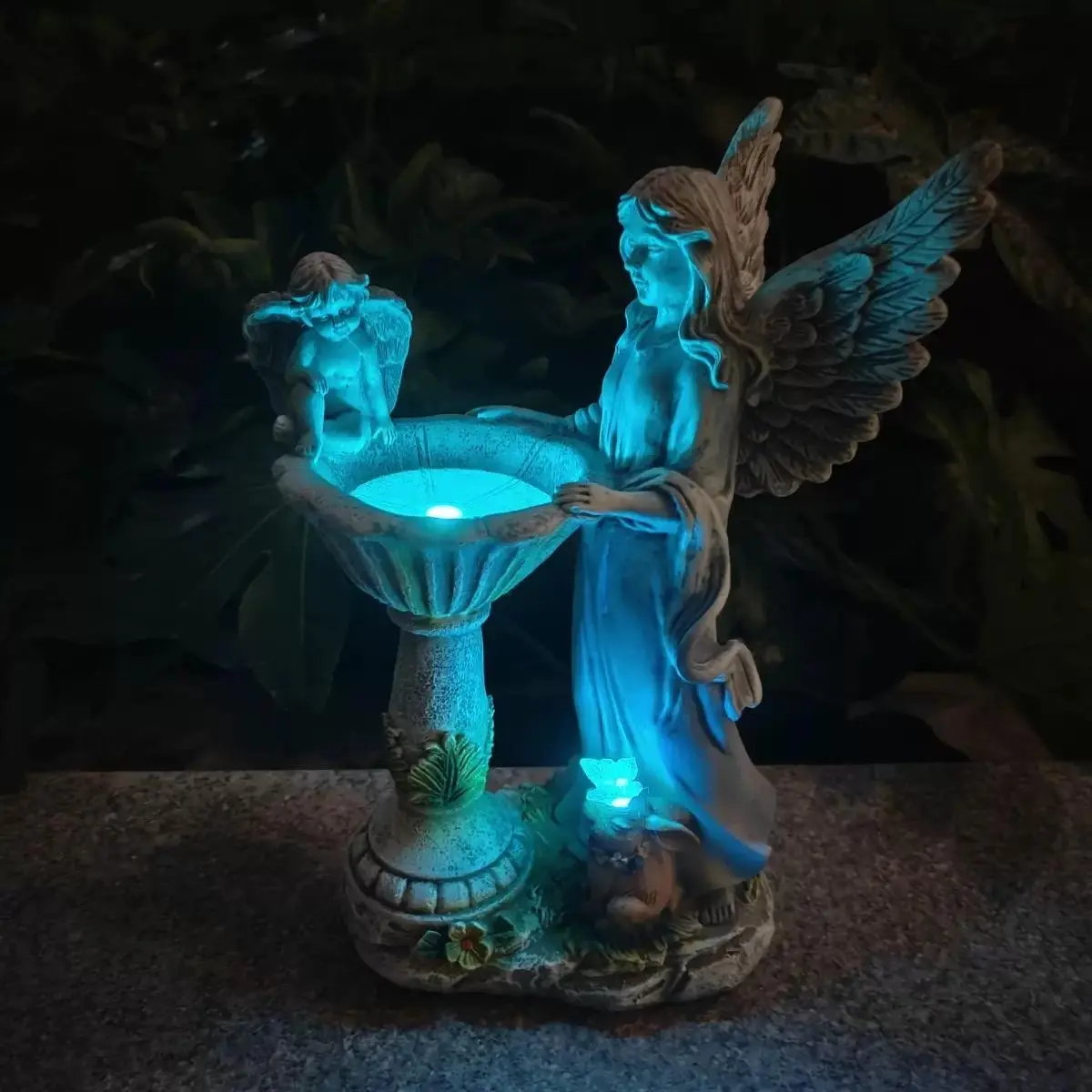 Solar Powered Outdoor Statue, Ipx4 Weatherproof Angel Garden Decor, Sunflower Sculpture, Lawn Decoration, Yard Art, Perfect for Gardens, Garden Sculptures And Decor