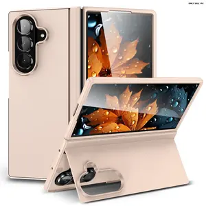 for Samsung Galaxy Z Fold7, Z Fold6, Z Fold5, Z Fold4, Z Fold3 Case with Adjustable Invisible Kickstand, Daul Layers Slim Hard PC Thin Shockproof Drop Protective Cover Case for Galaxy Z Fold 7 Accessories Casing Smartphone Shell