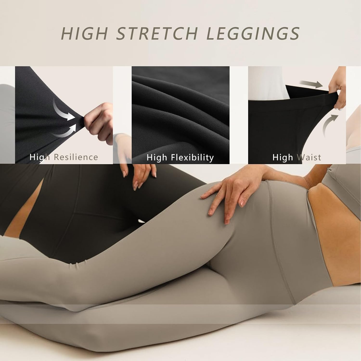 3 Pack Black Leggings for Women,Tights Buttery Soft  Control Pants Lined Legging for Yoga Workout Athletic Yifanyou Sports