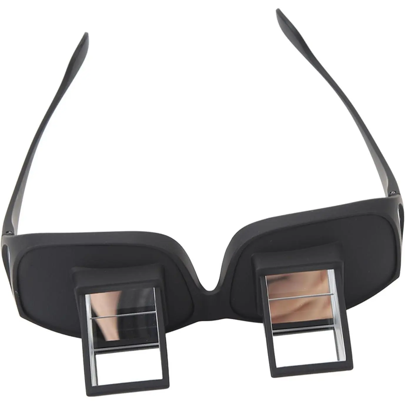 Lazy Glasses with 90-Degree View, Optical Glass Frames for Laying Down Reading & Watching TV, Black Fashion Eyewear, Lazy Glasses View