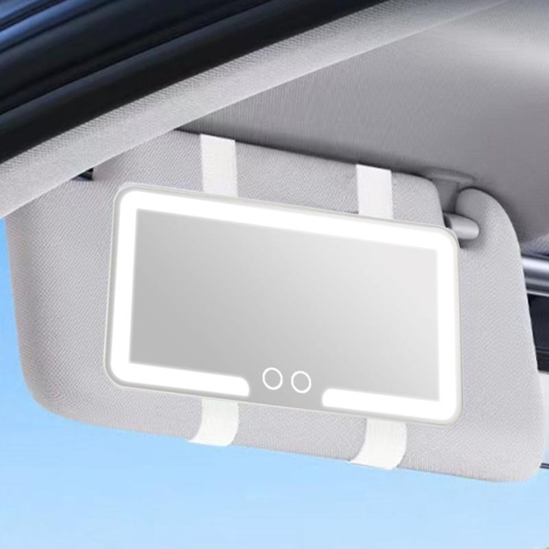 Car LED Makeup Mirror, Rechargeable Car Sun Visor Mirror, Dimmable Touchscreen Auto Vanity Mirror, Car Interior Accessories,car decor,boujee car accessories