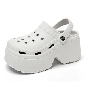 9CM thick-soled women's summer fashion versatile ins outdoor height-increasing lightweight non-slip EVA clogs-adjustable sandals, platform sandals, water-friendly sandals,summer sandals, casual sandals, comfortable sandals, EVA sandals, summer clogs