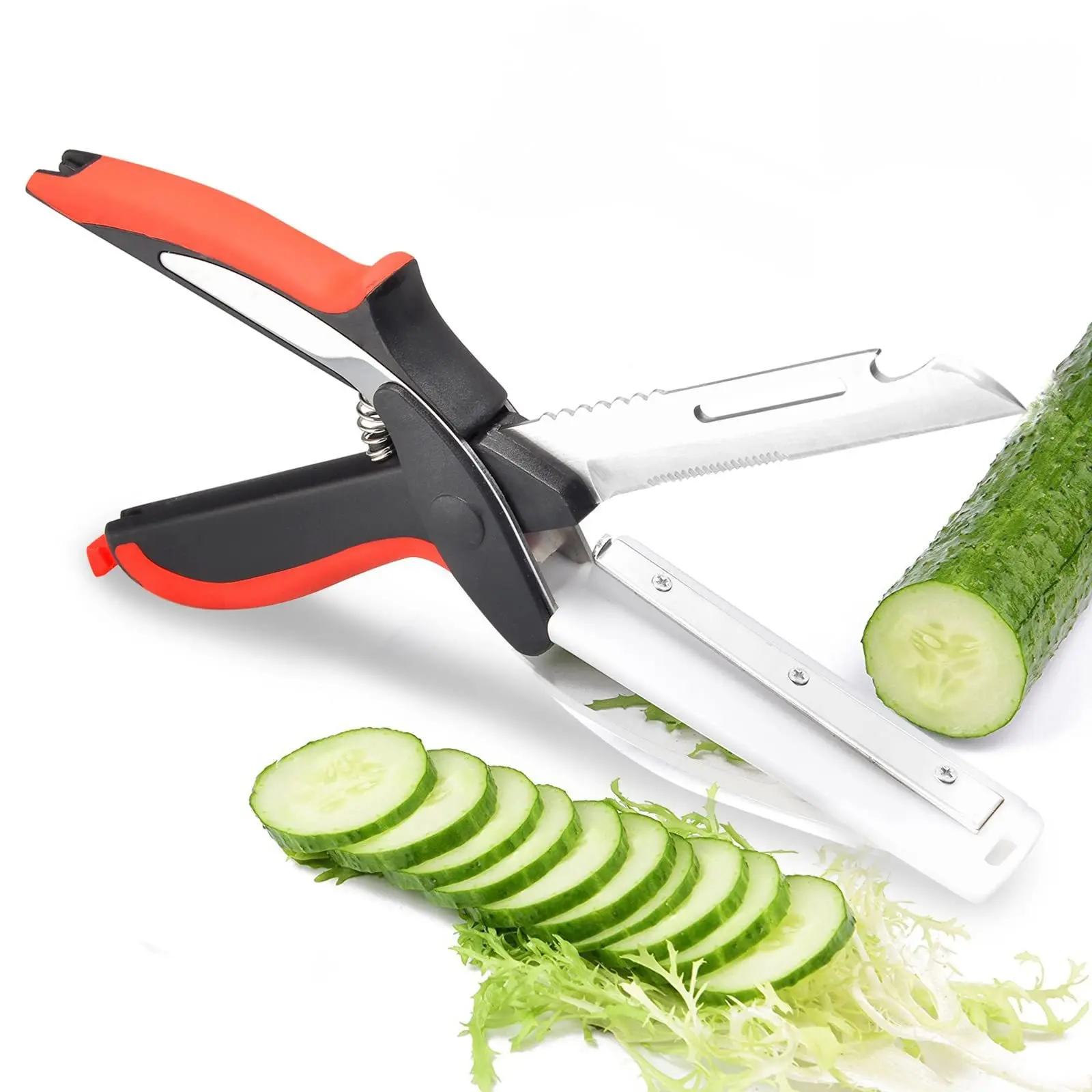 Vegetable Cutting Scissors, Stainless Steel Kitchen Shears, Meat Scissors, Heavy Duty Scissor, Quick Vegetable Slicer, for Home Use, Kitchenware