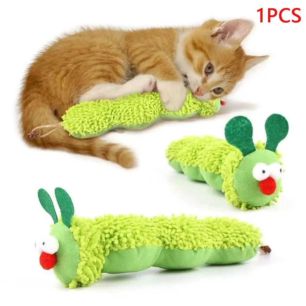 Caterpillar Shaped Cat Toy, 1 Count Interactive Plush Caterpillar Toy, Soft Fabric Pillow, Exciting Toy for All Varieties and Sizes
