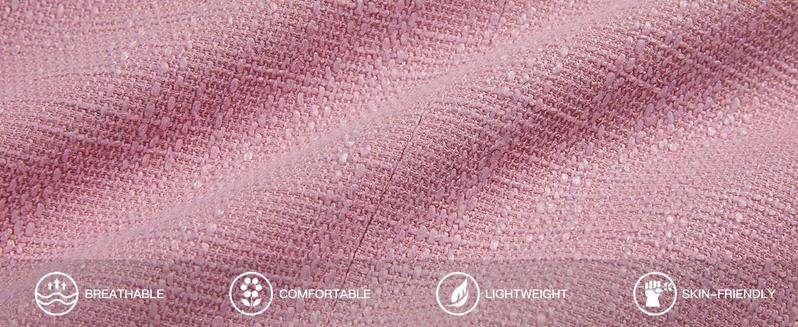 PASLTER Womens 2 Piece Tweed Blazer Shorts Sets Long Sleeve Double Breasted Suit Jackets Business Outfit Fabric Formal M1H684