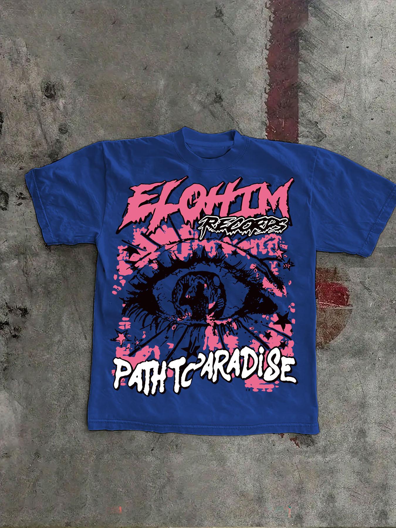 Unisex Short Sleeve T-Shirt, Casual Fashionable Style for Summer, Loose-Fitting Modern American Streetwear