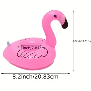 12 pieces Inflatable Floating Flamingo Drink Coaster Holder Cup Can Beverage Holder for pool -  pack of 12 - Drinkware Birthday
