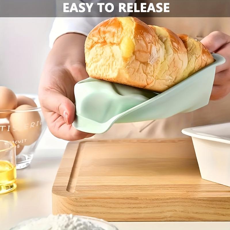 Two Silicone Bread Pans, Non-Stick And Easy to Release Rectangular Silicone Cake Pans, for Baking Bread, Flexible Silicone Baking Molds And Bread Molds, Toast Pans, Brownie Bread Pans, Cake Molds