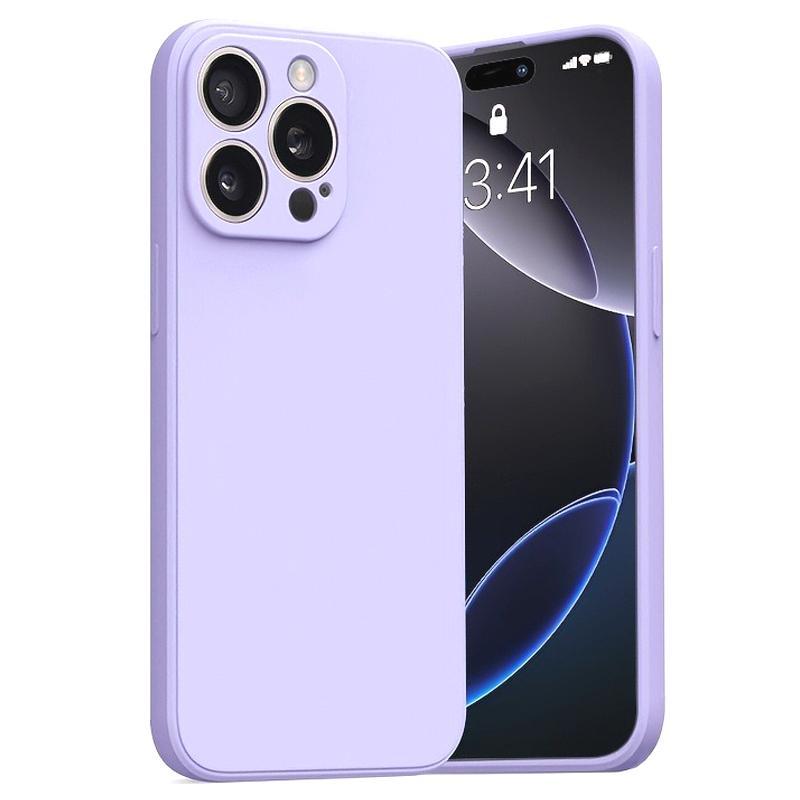 Solid Color Phone Case with Camera Protector, Full Covered Slim Gel Rubber Case with Soft Microfiber Lining, Phone Accessories for iPhone 11-17  Series