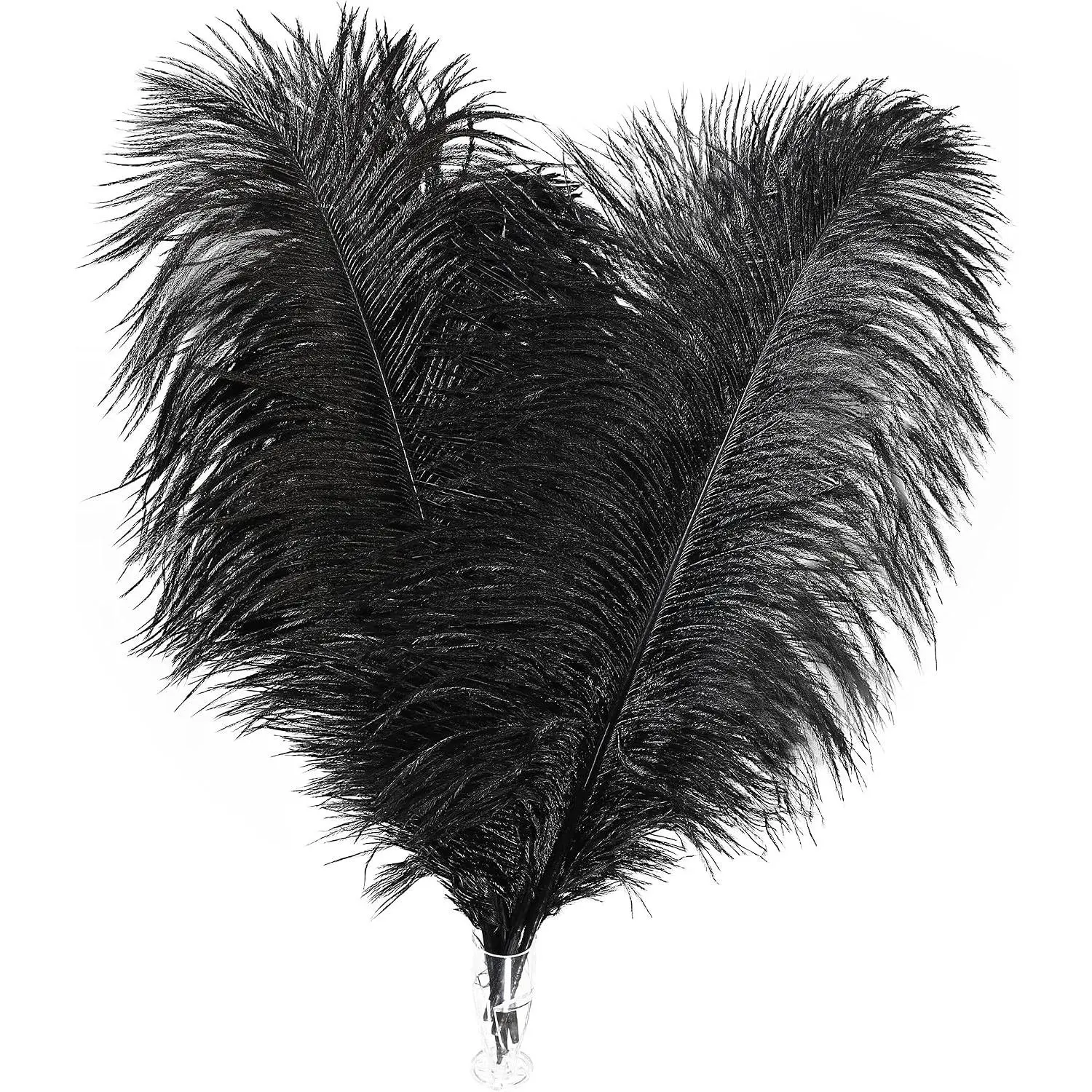 30pcs 8-10 Inches Black Ostrich Feathers Bulk for Wedding Party Centerpieces, Home Decorations and DIY Crafts