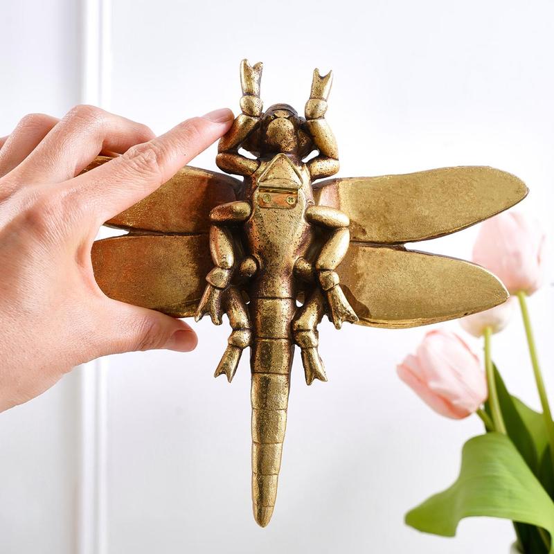 Creative Resin Dragonfly Wall Mounted Hook, Wall Mounted Hanger, Creative Dragonfly Wall Decor, Wall Hanging Decor for Home Living Room Bedroom, Shelves, Decoration