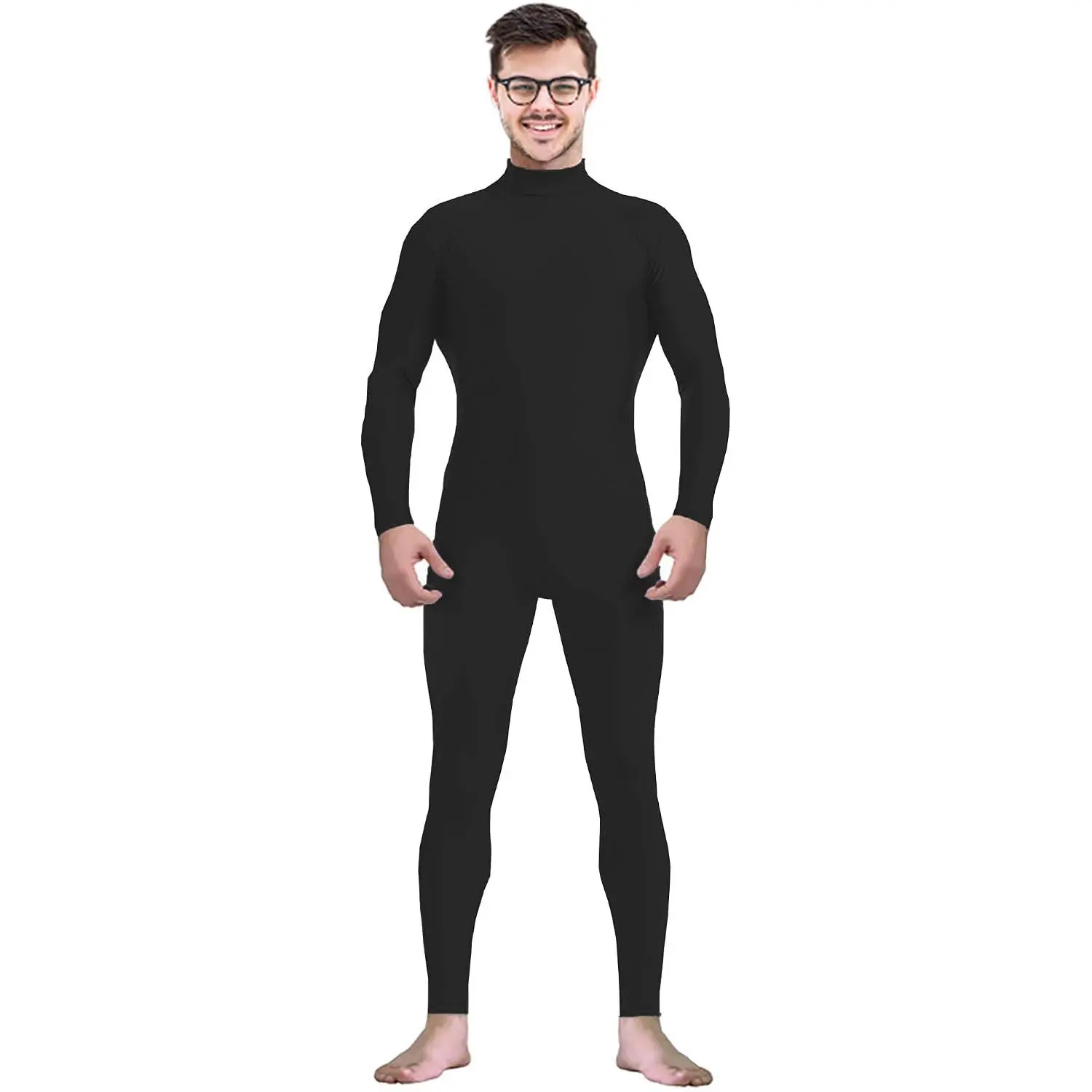 Men's and Women's Stretch Spandex Zentai Unitard Bodysuit Costume Without Hood Feet Hands