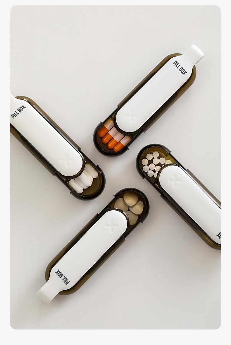 FaSoLa pill box is a portable medicine dispensing box, a mini pill compartment box for carrying with you, and a light-proof pill storage box