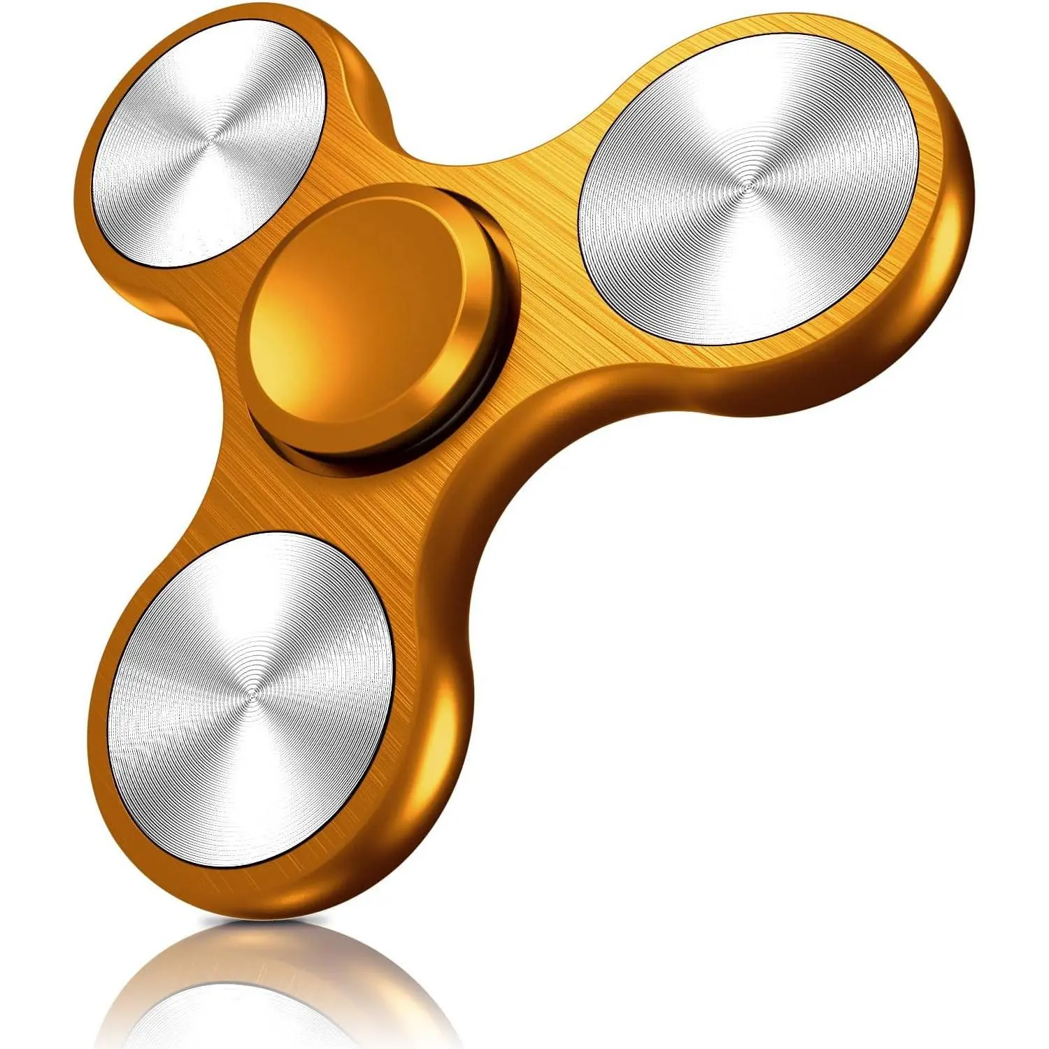 Fidget Spinners Toy, Metal Stainless Steel Bearing High Speed 4-8 Min Spins, EDC ADHD Stress Anxiety Relieves Reducer Fidgets Finger Toys, Spinner Toys for Kids and Adults (Orange)