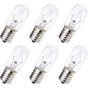8206232A Microwave Light Bulb, T8 Microwave E17 Light Bulb 125V 25Watt Appliance Light Bulb Replacement Oven Part for 8206232A 1890433 8206232 AP4512653, 6Pack