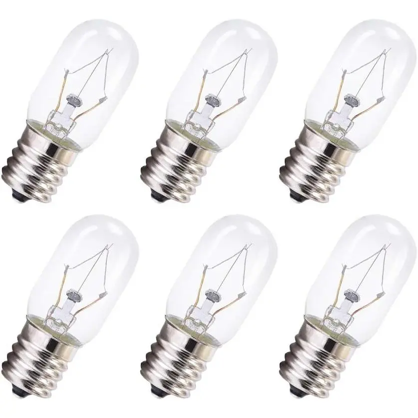8206232A Microwave Light Bulb, T8 Microwave E17 Light Bulb 125V 25Watt Appliance Light Bulb Replacement Oven Part for 8206232A 1890433 8206232 AP4512653, 6Pack