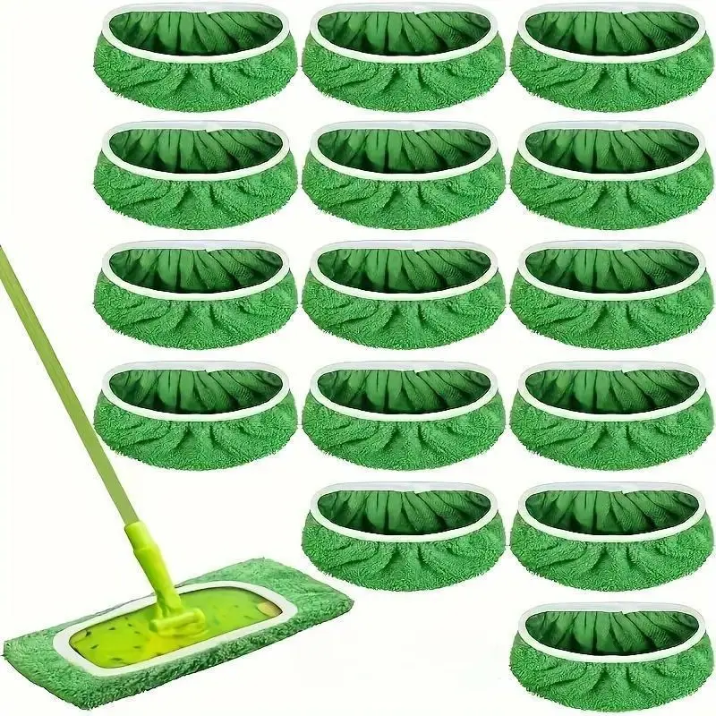 2026 New 15-Pack Reusable Microfiber Pads, Removable & Washable Mop Heads Replacements for Dry Sweeping & Wet Mopping Household Cleaning, Wipe, Mop Replacement Set
