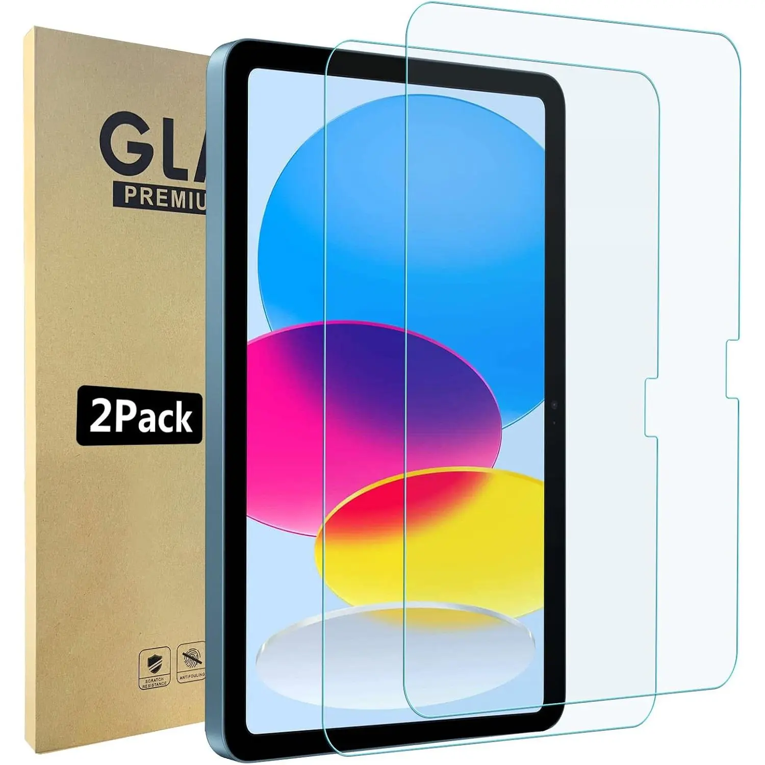 2 Pack Screen Protector Compatible with iPad 11th A16 2025 [11 Inch] / 10th Generation 2022 [10.9 Inch], Tempered Glass, Anti Scratch, Bubble Free, Case Friendly,  Clear, 9 Hardness