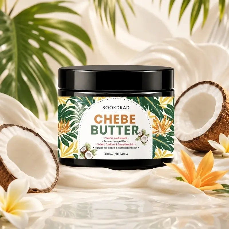 Chebe Butter, powerful moisturization, restore damaged hair fibers, soften hair, condition hair, strengthen hair, maintain hair health, 300ml