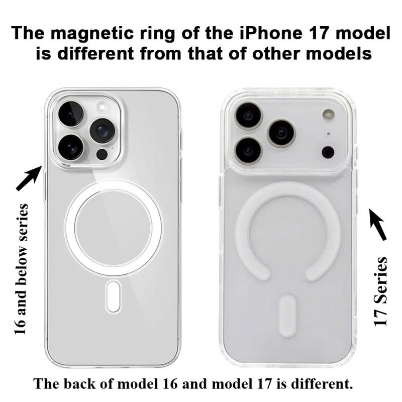 Fashionable Anime Pattern Phone Case with Heart joyful Design, Shockproof Magnetic Transparent Case, Magnetic Wireless Charging Compatible, for iPhone 11 12 13 14 15 16 17 Pro Max Air Plus Mini, Clear Back Cover, Halloween Christmas Valentine's Day