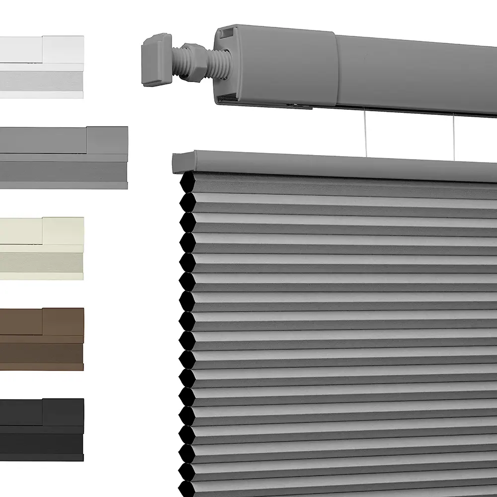 Pocageum cordless, no-drill cellular shades TDBU, 35.5–59 inches wide, top-down/bottom-up honeycomb blinds with free stop adjustment, thermal insulated window shades for blackout and light filtering