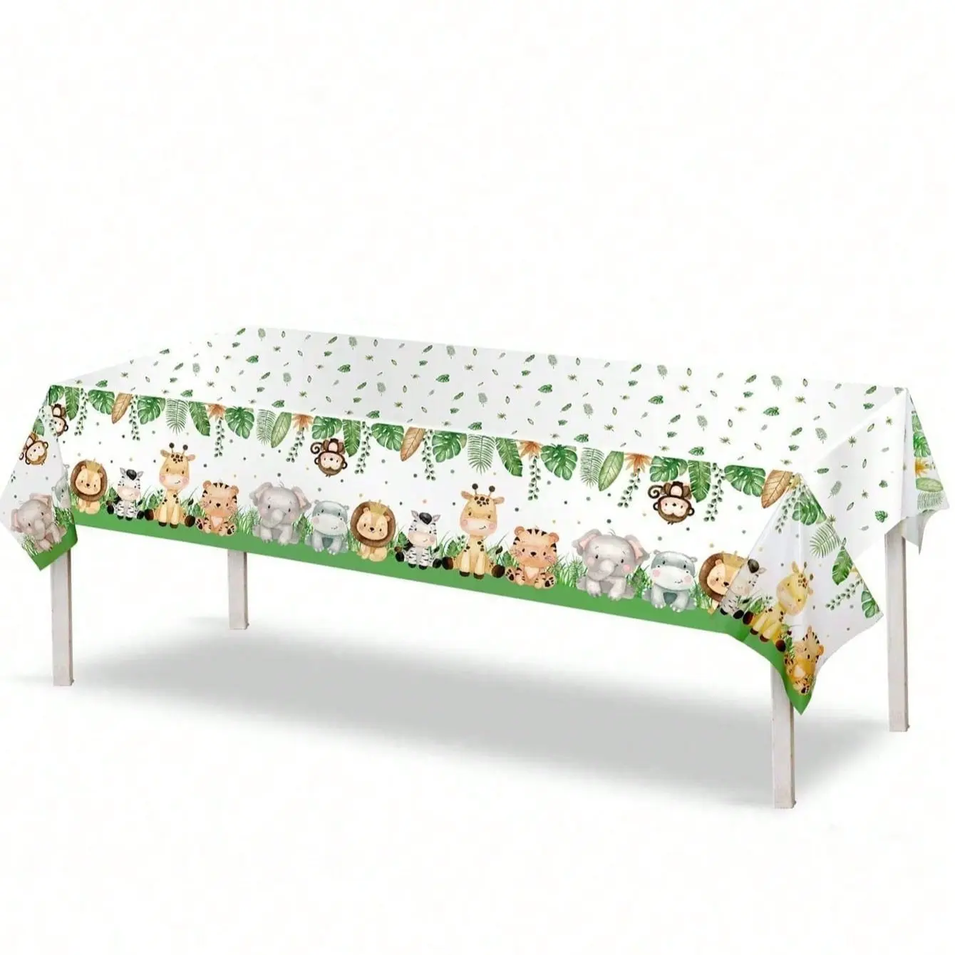 Jungle Animal Theme Tablecloth, Lion Pattern Birthday Party Decor, Waterproof Oil-Resistant, Outdoor Garden Home Picnic Gathering, Valentine's Day Mother's Day Graduation