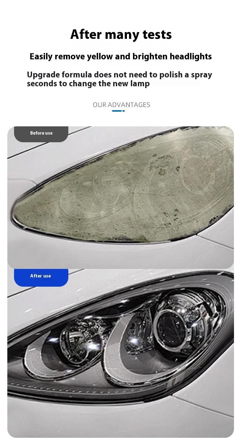 Detergent Polishing Set,Car light Crystal Plating Liquid yellowing,No Polishing,Atomization Cleaning,Car Headlight Renovation Repair Liquid, Car Maintenance,Car beauty,Car Renovation.