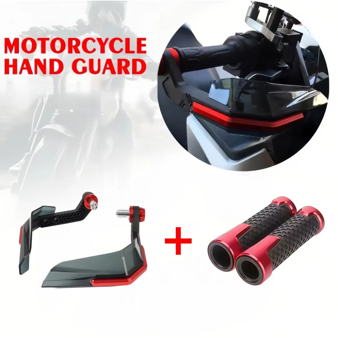 1 Set Of Motorcycle Handguards + Handlebar Covers 22mm Diameter Universal Suitable For Motorcycles Scooters Off-Road Motorcycles ATV UTV And Motorcycle Auxiliary Handlebar Accessories