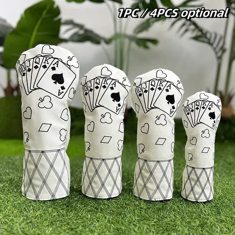 Jqk Embroidered Golf Club Head Covers, Dust-Proof & Durable Protection for Drivers, Woods, Putters & Irons, Golf Equipment, Golf Gear, Golf Item, Best Golf Accessories