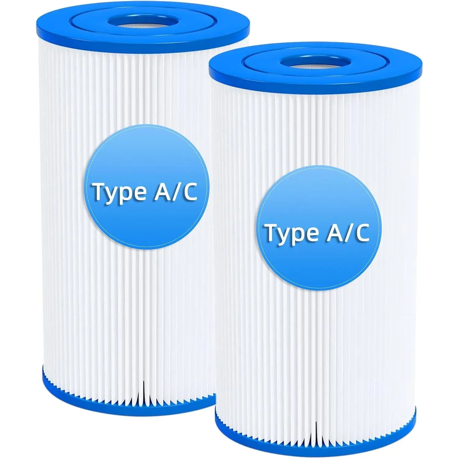 2 Pack Pool Filter  Type A or C Pool Filter   for 29000E/59900E,1000/1500/530 GPH Filter Pump, Fits Easy Set Above Ground Pools