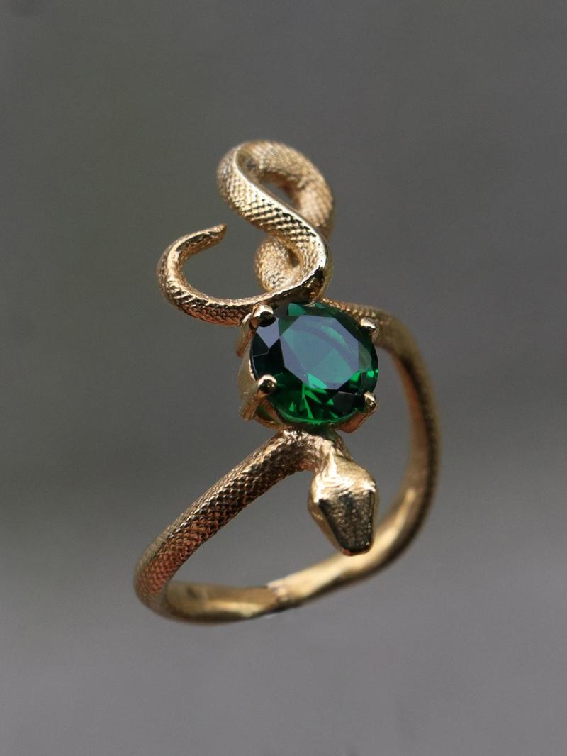 Punk Vintage Snake Design Ring, Gifts for Her, Fashion Accessories for Both Men & Women for Party, Daily Clothing Decor, Trendy All-match & Exquisite Jewelry for Birthday Gift, Punk Style Ring, Women Gifts