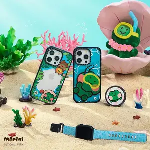 CASETiFY LINE FRIENDS minini Series Magnetic Drop-proof Bow Pattern Cover, Smartphone Cellphone Handheld Devices Accessories for iPhone 13 14 15 16 17 Pro Max Air Plus