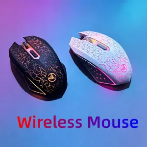 Dual-Mode Wireless PC Mouse with Colorful Backlight, Rechargeable 2.4g Optical Mouse, Silent Buttons, Plug-And-Play for Home and Office