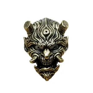Solid Brass Skull Head Charm: DIY Bracelet & EDC Pendant | Premium Metal Pendant for Lanyards & Crafts