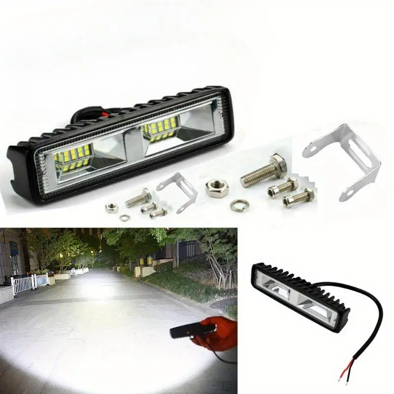 LED Headlights 12-24V For Auto Motorcycle Truck Tractor Trailer Offroad Working Light 48W LED Work Light Spotlight Driving Light