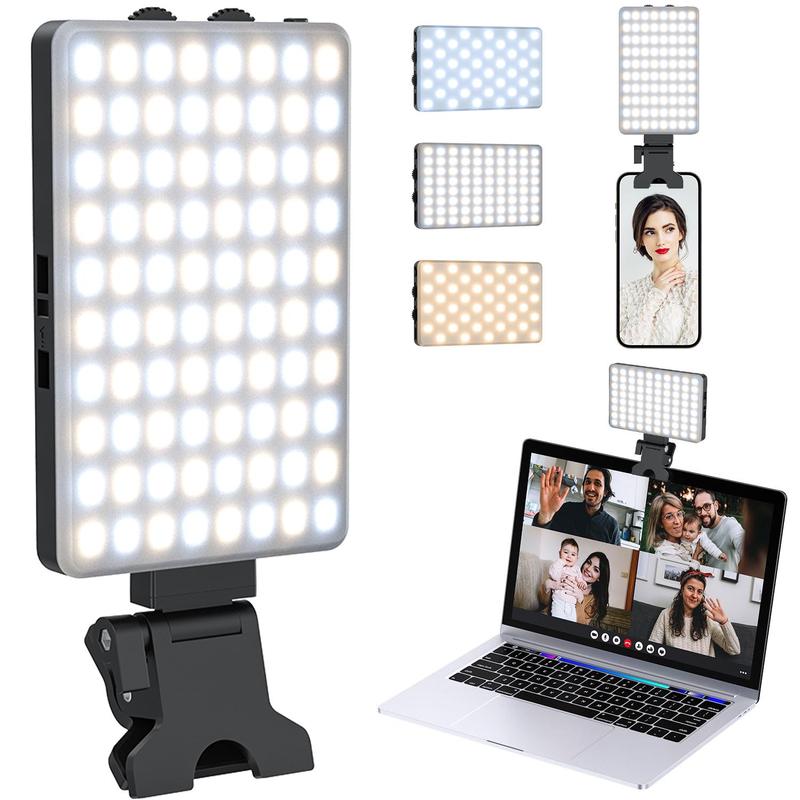 Portable LED Smartphone Fill Light, 1 Set Rechargeable LED Selfie Light with Front Clip, LED Video Light with 3 Light Modes, LED Light, Professional Camera Accessories, Cellphone Accessories, Selfie Lamp, Studio Light, Selfie Led Lights