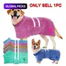 1 Pack Quick-Drying Dog Bathrobe, Terry Pet Robe Supplies with Adjustable Belly Band and Paw Embroidery, Super-Absorbent Soft Fabric #GLOBAL PICKS