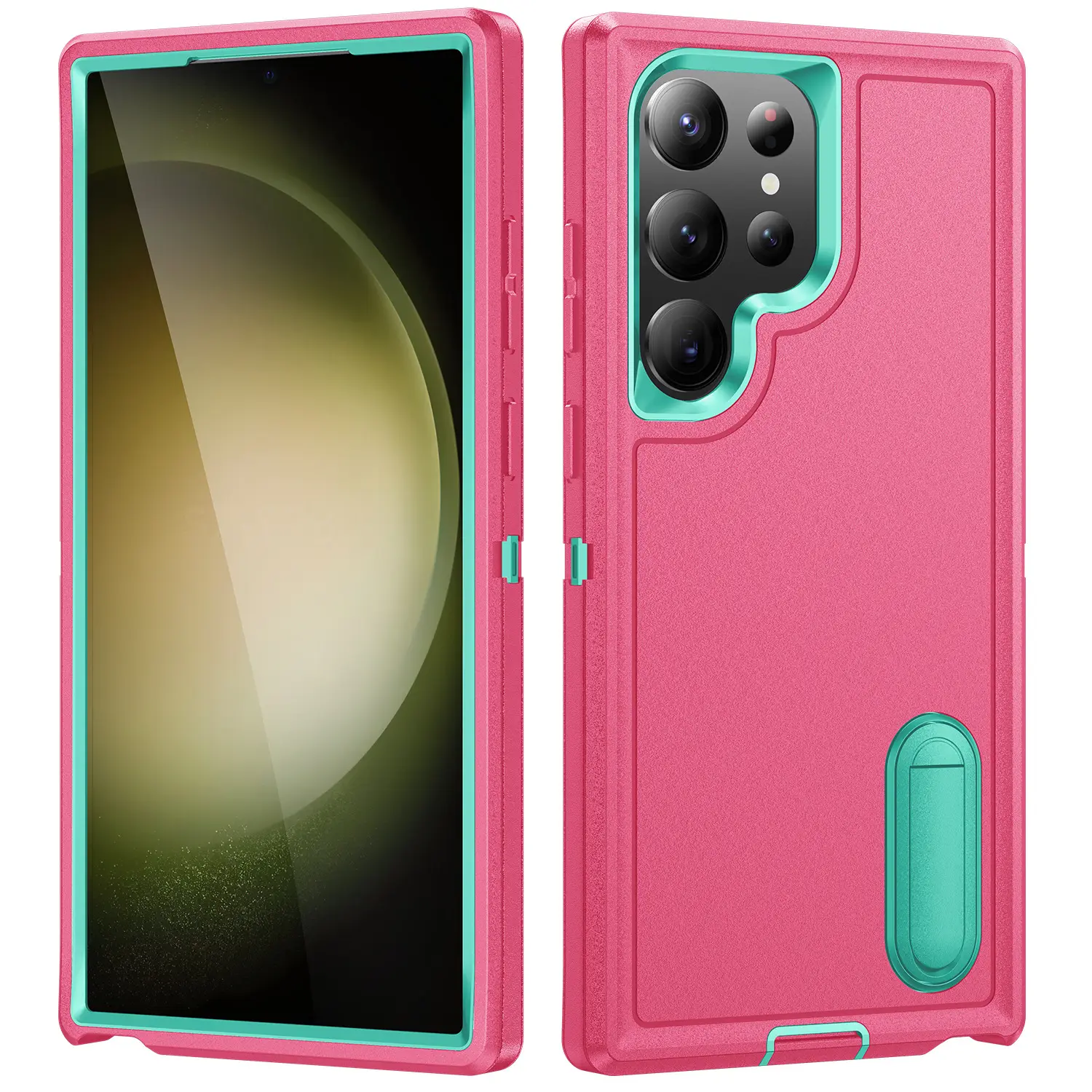 2-Tone Defender Anti-Drop Protective Phone Case for Samsung S25, S25 Ultra, S24, A53, A56 - Mobile Phone Accessory