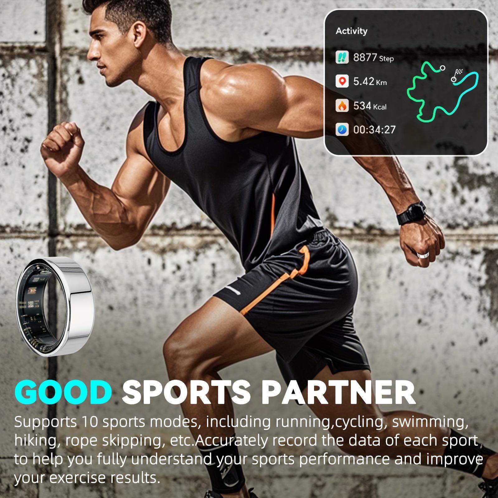 Smart Ring, New Smart Ring with Charging Compartment, Fitness, Steps, Distance, Calories, Sleep, Sports, Compatible with iPhone Android, Remote Photo Control, Ultra Low Power Consumption, Waterproof, Fashionable and Comfortable Gift Choice